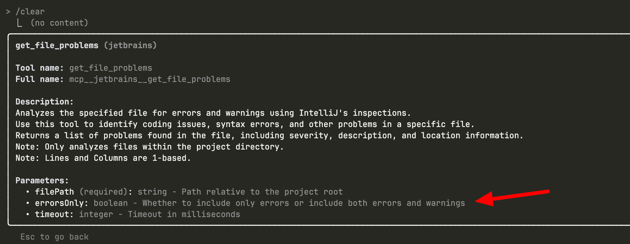 get_file_problems tool documentation