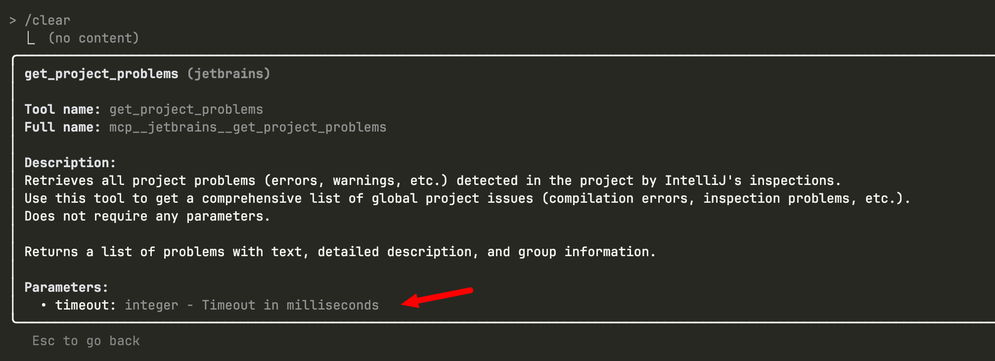 get_project_problems tool documentation